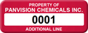 Asset Label, Property of Company Name with Numbering