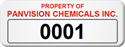Asset Label, Property of Company Name with Numbering