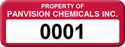 Asset Label, Property of Company Name with Numbering