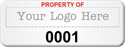 Asset Label, Property of Company Name with Numbering