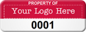 Asset Label, Property of Company Name with Numbering