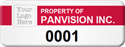 Asset Label, Property of Company Name with Numbering