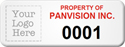 Asset Label, Property of Company Name with Numbering