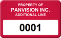 Asset Label, Property of Company Name with Numbering
