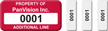 Multipart 4 in 1 Custom Asset Tag with Numbering