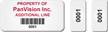 Multipart 3 in 1 Customized Barcode Asset Tag