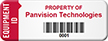 Numbered Asset Tag, Add Own Property Name, Barcode