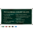 Add Pickleball Court Rules Custom Vinyl Banner