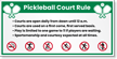 Add Pickleball Court Rules Customizable Vinyl Banner