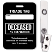 Deceased No Respiration Triage Tag