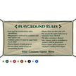 Playground Rules Custom Name Vinyl Banner
