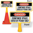 Confined Space Enter By Permit ConeBoss Sign