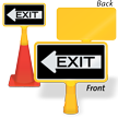 Exit Left Arrow ConeBoss Sign