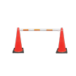 Traffic Cone Bar Telescoping 4 ft. to 7 ft. Orange and White reflective