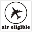 Air Eligible Plane Square Label