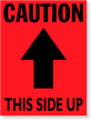 Caution This Side Up Label