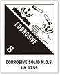 NA 1759 Corrosive Solid Label