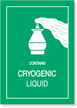 Cryogenic Liquid Label