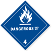 Dangerous When Wet Vinyl HazMat Label