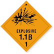 Explosive 1.1B Paper HazMat Label