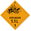 Explosive 1.1L Paper HazMat Label