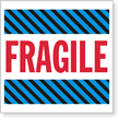 Fragile Blue Stripes Label