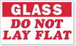 Glass Do Not Lay Flat Label