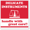 Delicate Instruments Handle Care Label