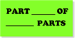 Part __ of ___ Parts
