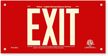 Red Panel Aluminum EXIT Sign, 7 in. letters