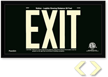 Black Panel EXIT Sign, 7 in. letters