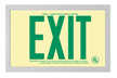 6 in. EXIT Sign in Brushed Aluminum Frame