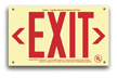 Double-Sided unframed EXIT Sign, EXIT in red