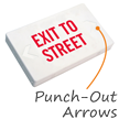 Exit To Street LED Exit Sign with Battery Backup