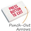 Press Button to Exit LED Exit Sign with Battery Backup