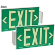 2 Sided Green Background Glowing Letters