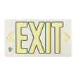 White w/Green Molded Photoluminescent Exit Sign