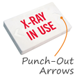 X Ray In Use Exit Sign with Battery Backup