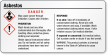 Asbestos Danger Tiny GHS Chemical Label