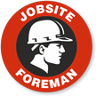 Jobsite Foreman Hard Hat Decals