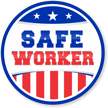 Stars & Stripes Safe Worker Hard Hat Labels