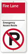 Fire Lane Emergency Access Route Sign