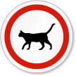 Cat Symbol ISO Circle Sign