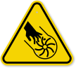ISO Rotating Blade Symbol Warning Sign