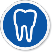 Dental Tooth Symbol ISO Circle Sign