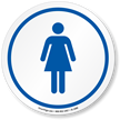 Women's Restroom ISO Circle Sign