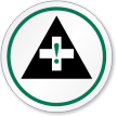 First Aid Symbol ISO Circle Sign