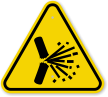 ISO Explosive Sparks Symbol Warning Sign