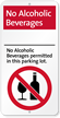 No Alcoholic Beverages Permitted Parking Lot, iParking Sign