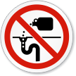 Do Dumping (Drain) Symbol ISO Prohibition Circular Sign